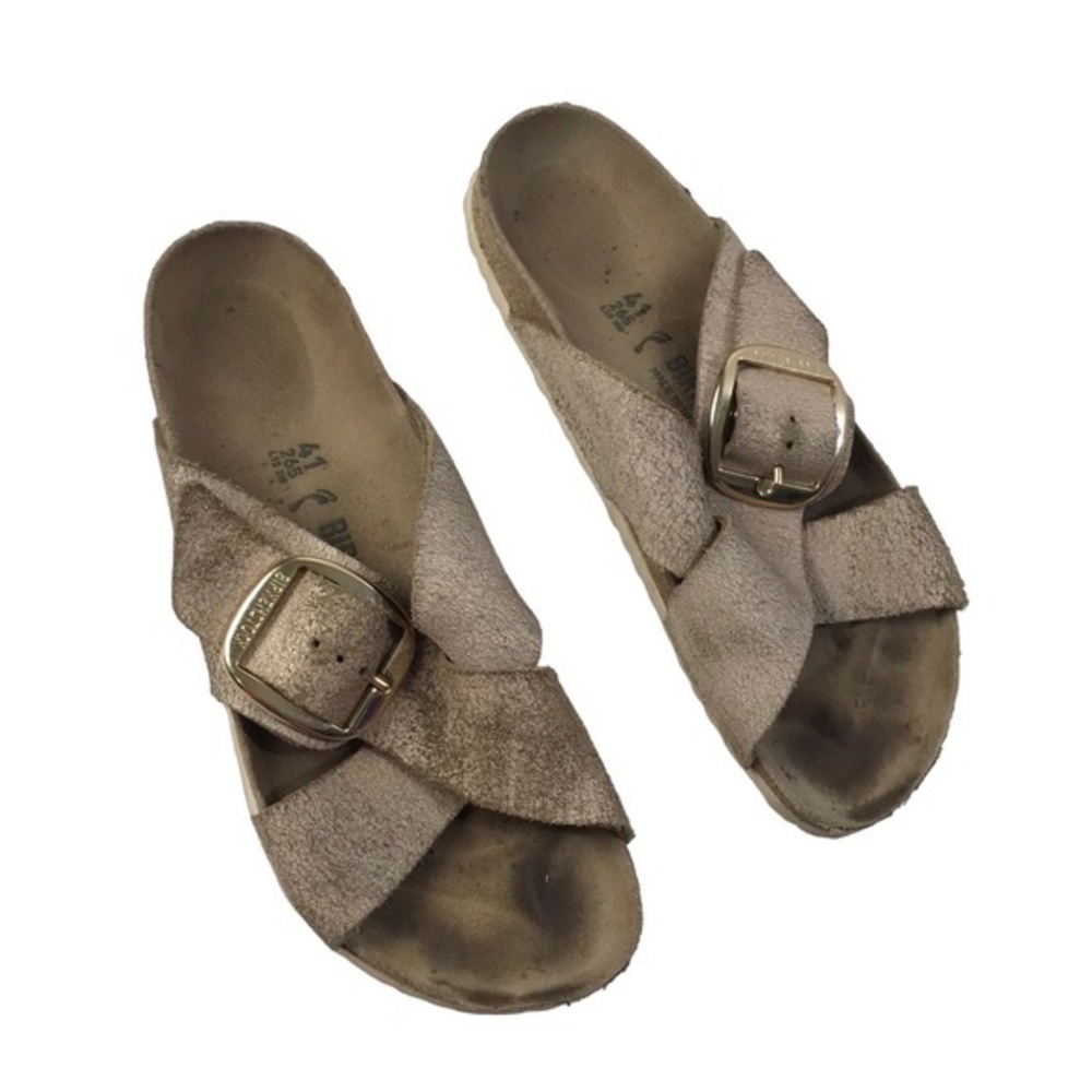 Birkenstock Siena Big Buckle Sandals 41 Pink Cross